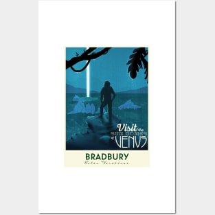 Ray Bradbury - “The Long Rain” Travel Poster Posters and Art